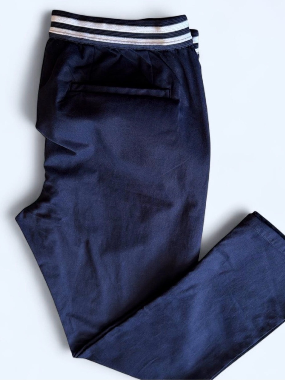 Girls size 20.5 plus navy pants by French Toast. Pull-on straight leg chinos.